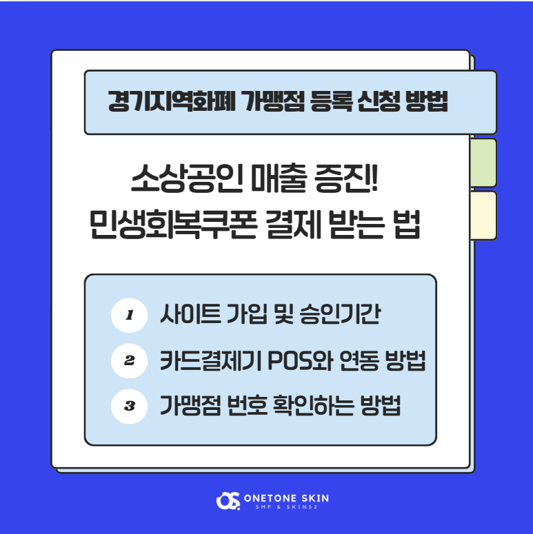 경기지역화폐 가맹점 등록 신청 방법 : 민생회복쿠폰 결제 받는 법