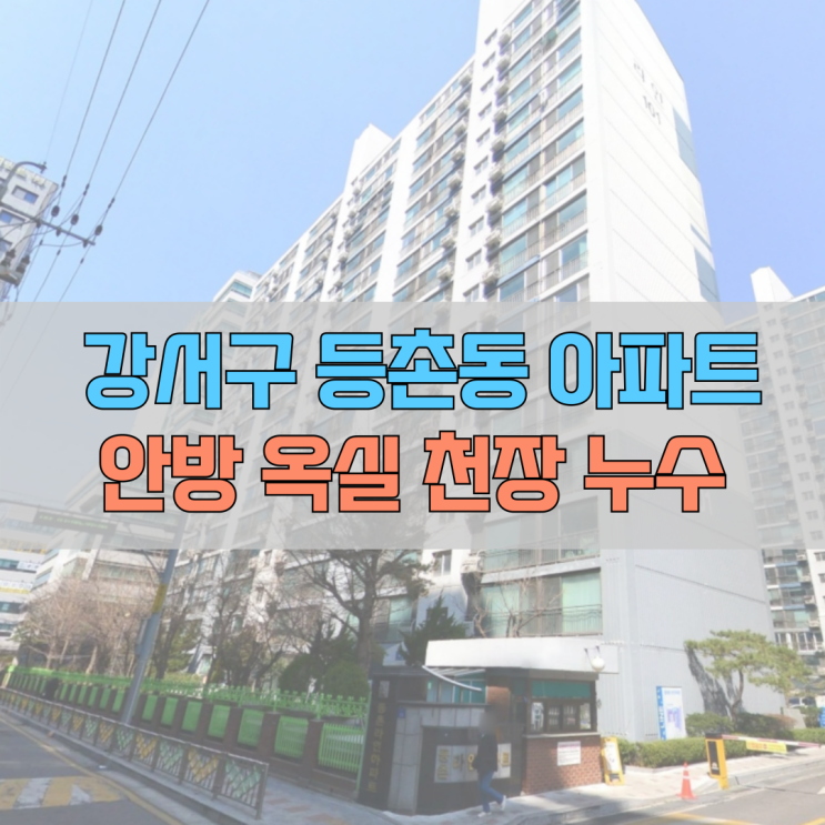  # 강서구 등촌동(화곡로) 등촌라인아파트 욕실 누수 #
