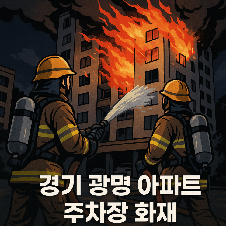 경기 <b>광명 아파트 주차장 화재</b>.. 잠 못 이루는 밤이 되었습니다