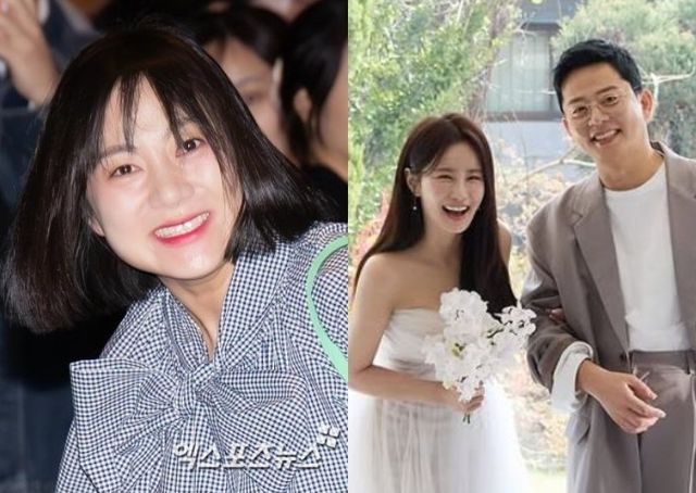  박나래·조혜련 하객 불참했지만…김준호김지민 "축의금 감사해" 훈훈