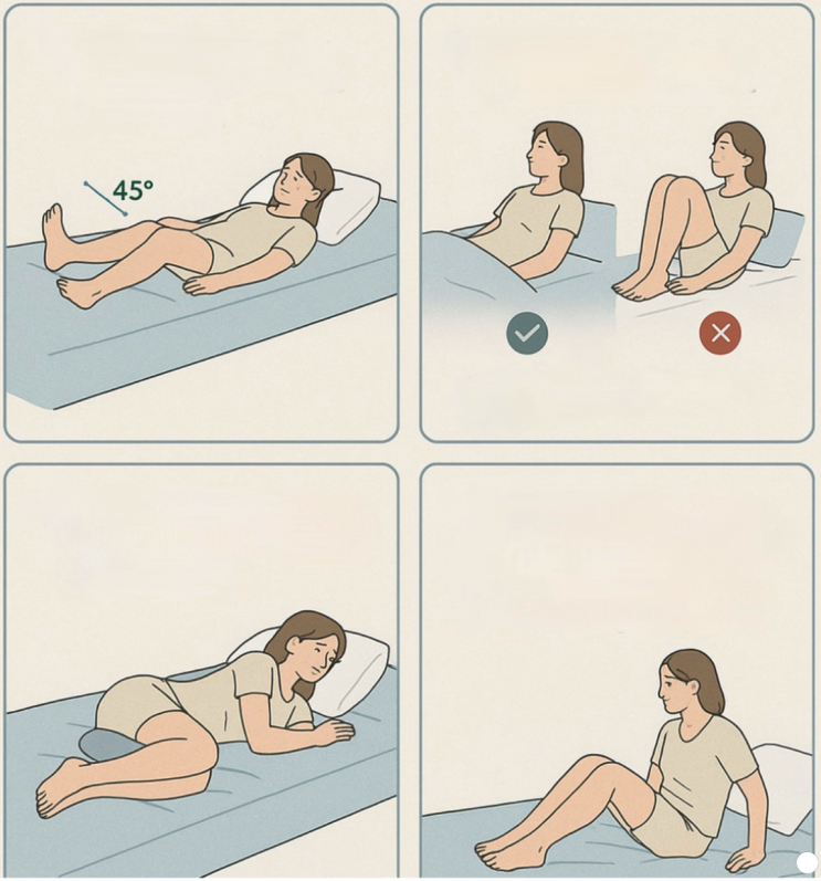  성별정정 수술 후 회복 기간에 꼭 지켜야 할 다리 자세 3가지