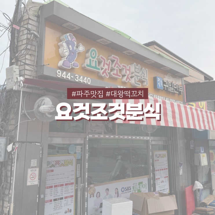  파주 맛집 요것조것분식 인스타에서 핫한 대왕떡꼬치 후기