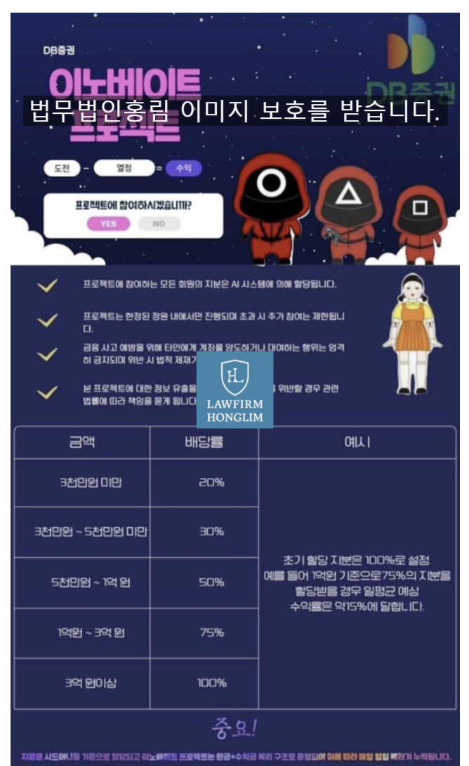  DB증권 사칭, 이노베이트 프로젝트 사기 고수익 미끼에 속은 투자 피해 확산