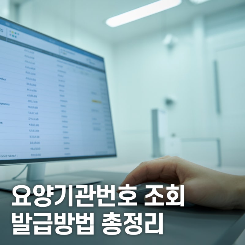 요양기관번호 조회 및 발급방법 총정리 (요양기관업무포털 사용법 포함)