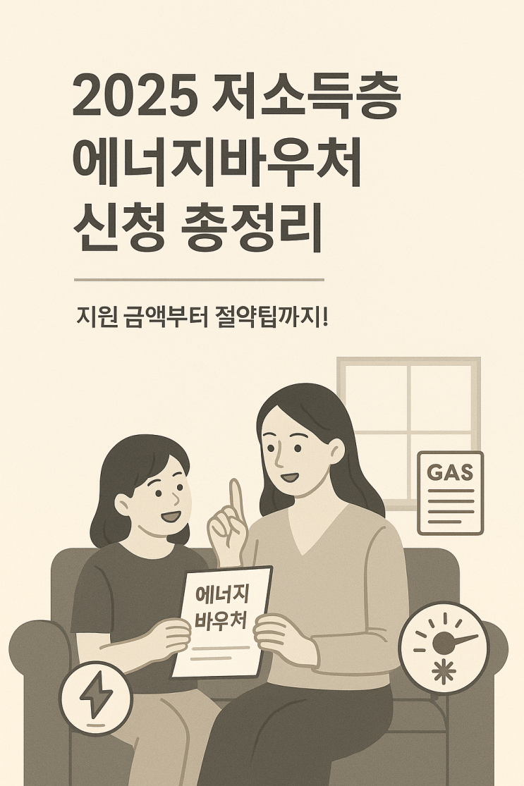  2025 저소득층 에너지바우처 신청 총정리｜지원 금액부터 절약팁까지!
