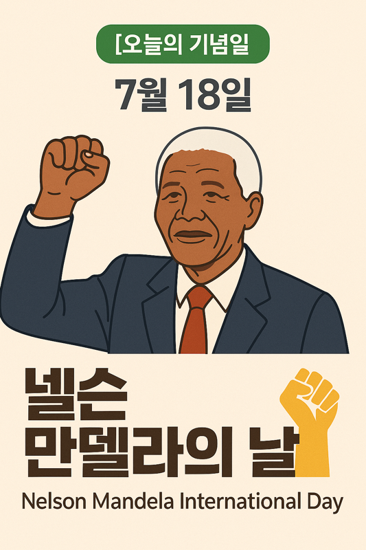  [오늘의 기념일] 7월 18일 – 넬슨 만델라의 날 