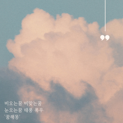  비오는꿈 비맞는꿈 눈오는꿈 태풍 폭우 꿈 풀이