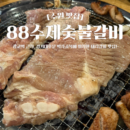  수원 경기대후문 맛집 88수제숯불갈비 광교역근처 고깃집
