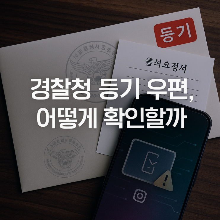  서울경찰청 등기 우편, 받았을 때 꼭 알아야 할 5가지 핵심정보 (+피싱구별)