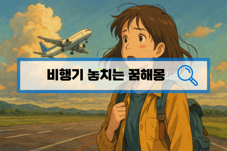  [무료꿈해몽] 비행기놓치는꿈, 진짜 나쁜꿈일까? 상황별 해석 60가지 총정리