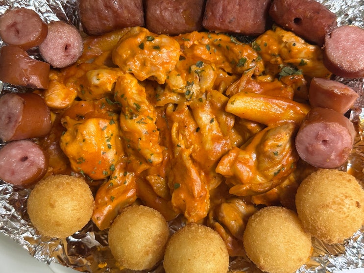  오늘 야식 천안 불당동 로제숯불구이 맛집 냠냠숯불두마리치킨
