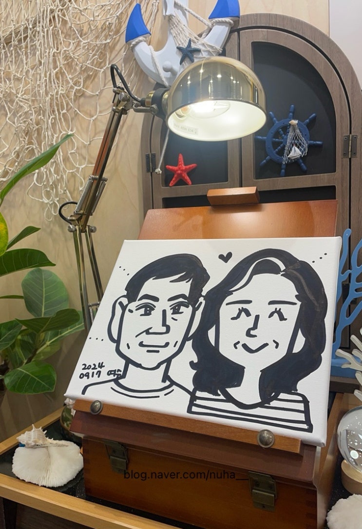  여수 부모님 가족여행기 - 1분 도토리 캐리커쳐 내돈내산 후기