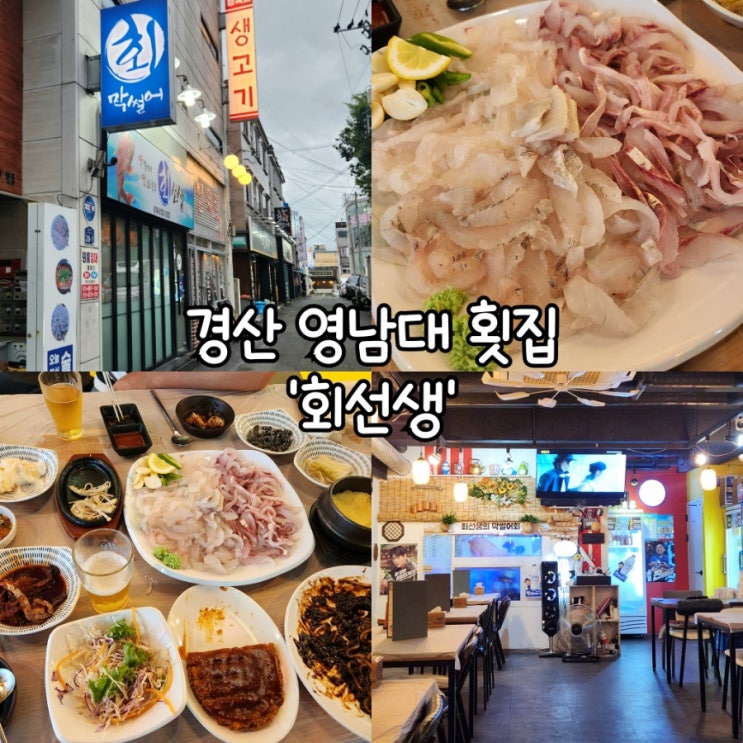  경산 영남대 횟집 회선생 스끼다시 푸짐하고 회 양 많은 가성비 맛집