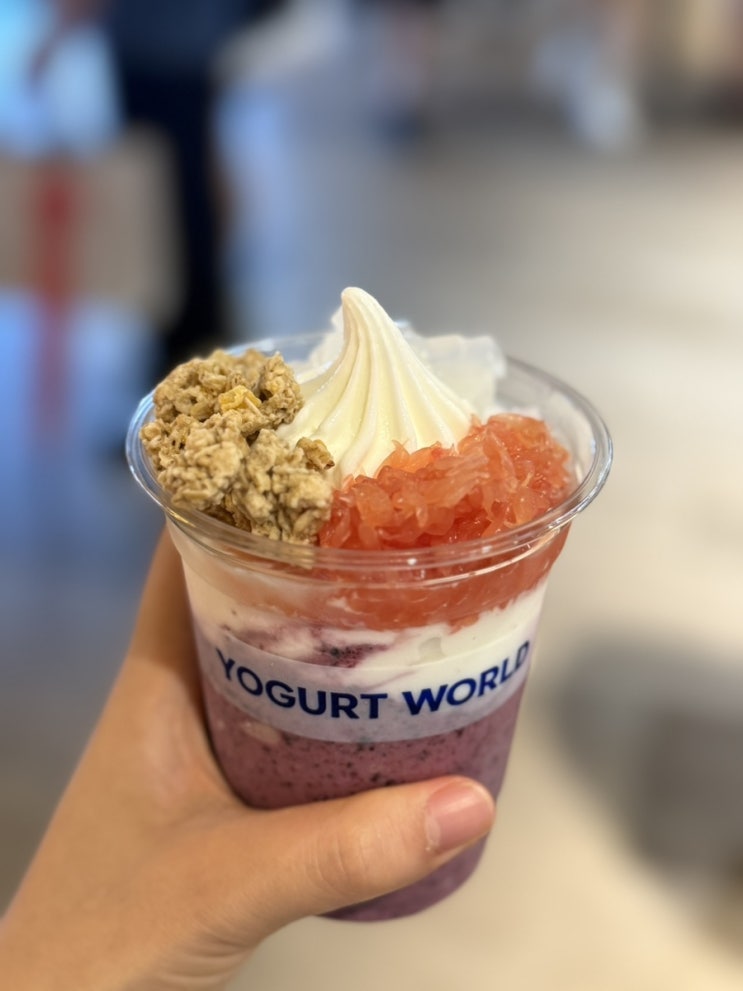  요거트월드 용산 아이파크몰 팝업 저당 아이스크림&아사이볼!