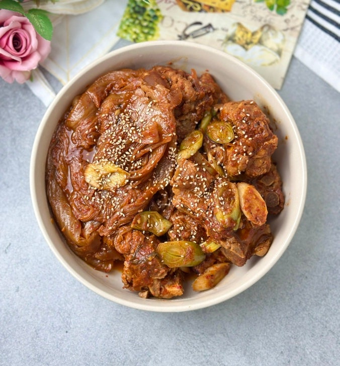 등뼈김치찜 레시피 전기밥솥 묵은지등뼈찜 돼지등뼈 요리
