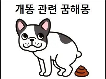 개가 똥 먹는 꿈 개가 똥싸는거 보는꿈 개똥 밟는 꿈 만지는꿈 해몽
