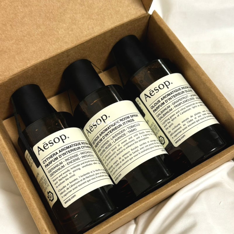 이솝 아로마틱 룸 스프레이 트리오 Aesop Aromatic Room Spray Trio 후기 (올루스, 키테라, 이스트로스....