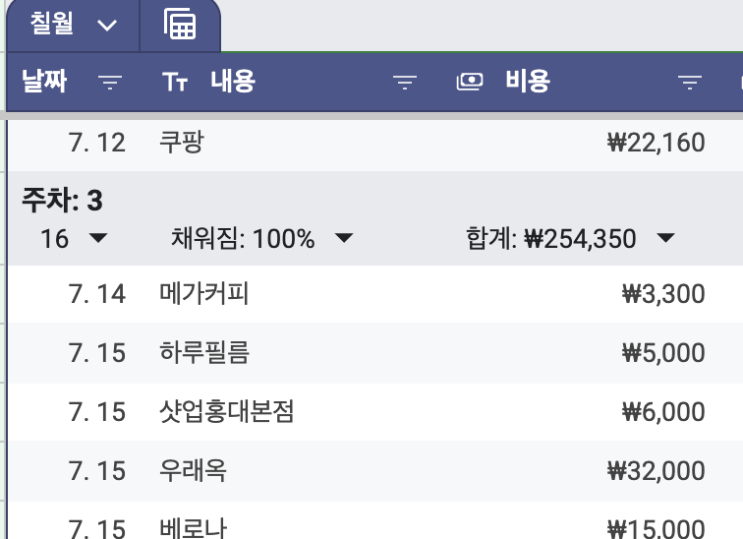  [저지출챌린지] 저지출_챌린지 #3 (7월 3주 차)