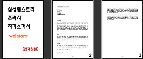  [공개] 삼성웰스토리 조리사 자소서 보기