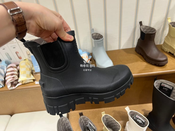 장마철 장바구니 고민템 레인부츠 둘러보기 락피쉬 압구정