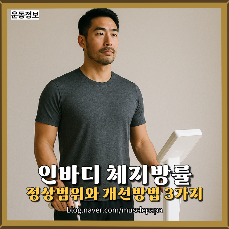  인바디 체지방률 정상범위, 개선방법 3가지