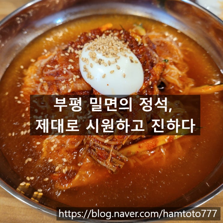  부평 밀면 원조가야밀면 삼복더위에 제격