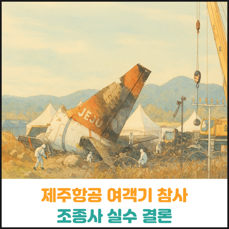 제주항공 여객기 참사, 조종사 조작 실수 결론