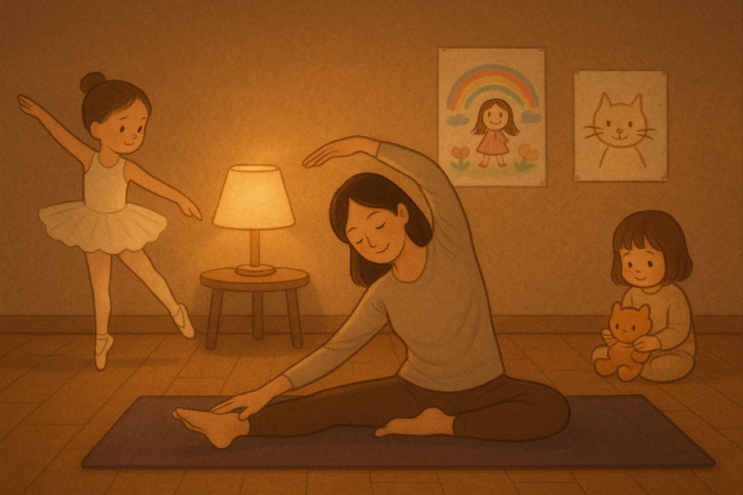   둘째는 낮잠 파업 중  엄마는 요가로 마음 정리 중️