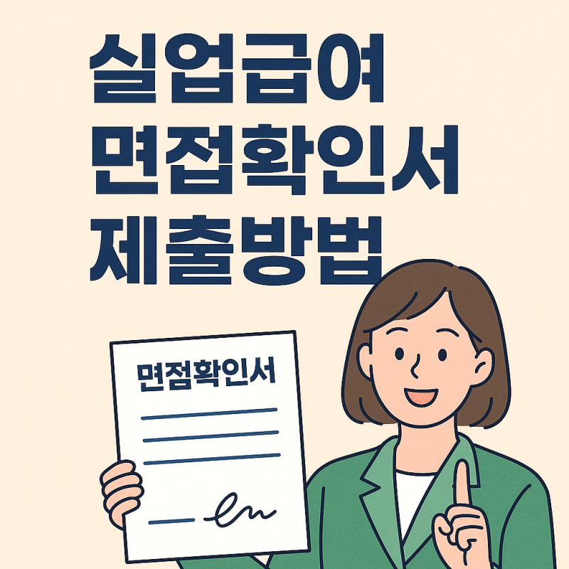 실업급여 면접확인서 제출방법 (온라인, 오프라인)
