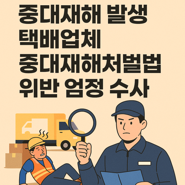  중대재해 발생 택배업체, 중대재해처벌법 위반 여부 엄정 수사