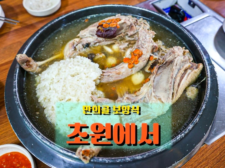  복날 보양식으로 좋은 인천 만의골 <초원에서> 한방오리백숙으로 여름 몸보신