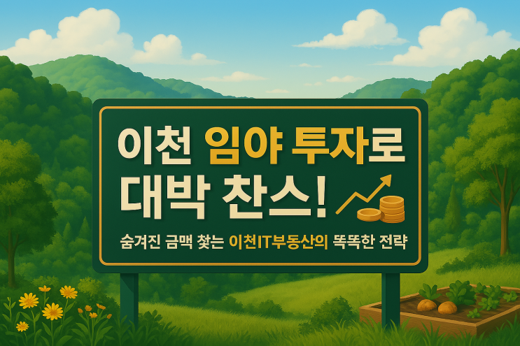  이천 임야 투자로 대박 찬스! 숨겨진 금맥 찾는 이천IT부동산의 똑똑한 전략