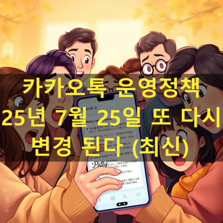  카톡 운영정책이 2025년 7월 25일에 또 바뀐다!?(최신)