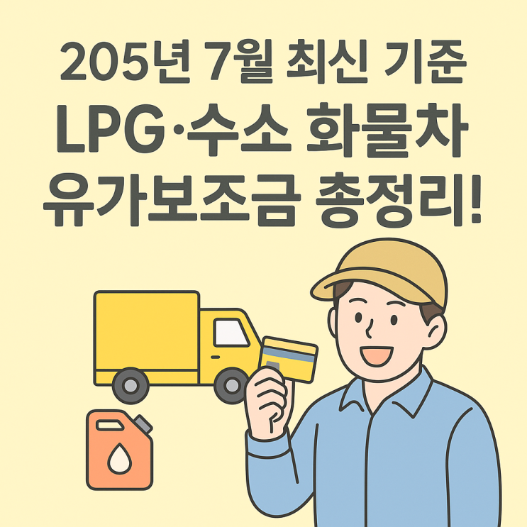  2025년 7월 화물차 유가보조금 신청 마감 임박! 지금 확인하세요