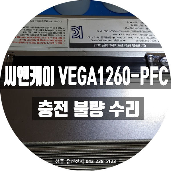   충남 논산에서 택배 접수된 씨엔케이 리튬이온 충전기 VEGA1260-PFC 수리 사례!