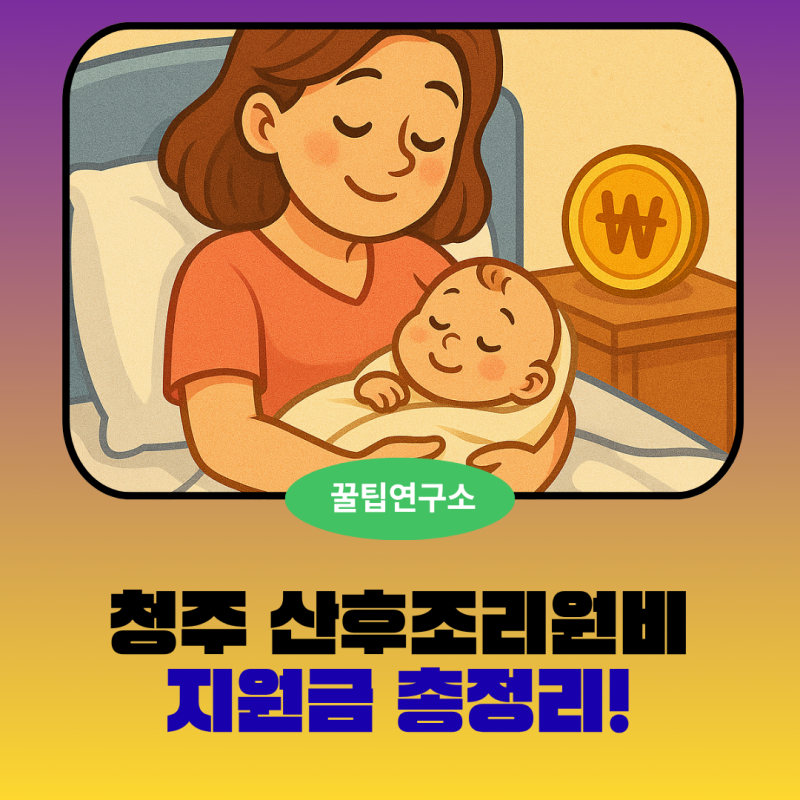 청주 산후조리원비 지원금 알아보고 꼭 신청하자!