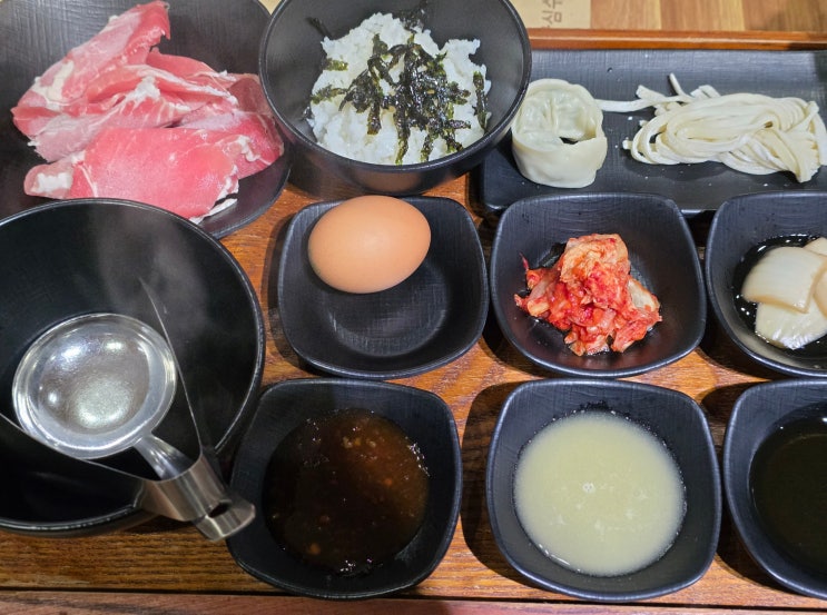  진주 1인 샤브샤브로 가성비 좋고 깔끔하게 한끼 식사 가능한 호탄동  솥