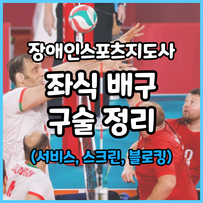  장애인스포츠지도사 좌식배구 구술 요약본(서브, 블로킹, 공격 기술, 스크린)
