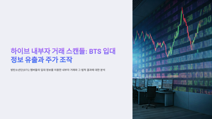 ‘BTS 입대’ 미리 알고 <b>주식 매도</b>...<b>하이브</b> 계열사 <b>직원</b>들... 