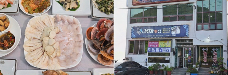  회식 후 편안하게 즐길 수 있는 거제사등면맛집, 용화횟집