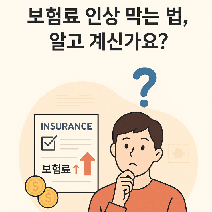  보험료 인상 막는 법, 알고 계신가요?