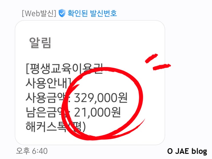  평생교육 이용권 채움 카드 입금 후기 | 영어회화 수강신청 바우처 결제 완료