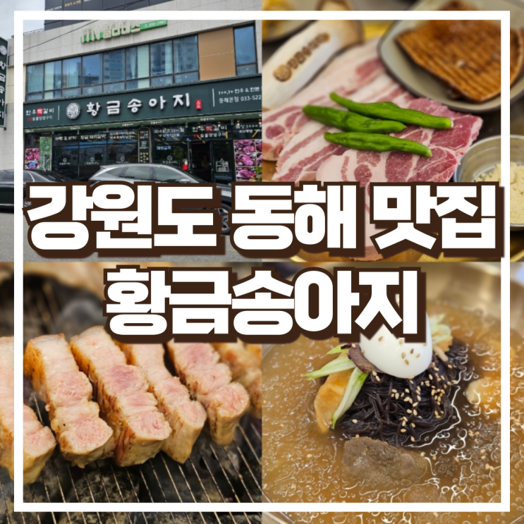  강원도 동해 맛집 황금송아지 제주 흑돼지 한판 소개