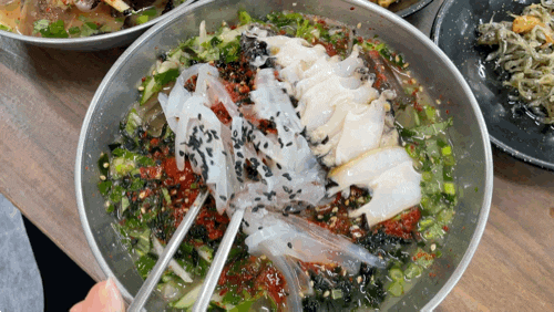  제주 서귀포 물회 맛집, 공천포식당 아기동반