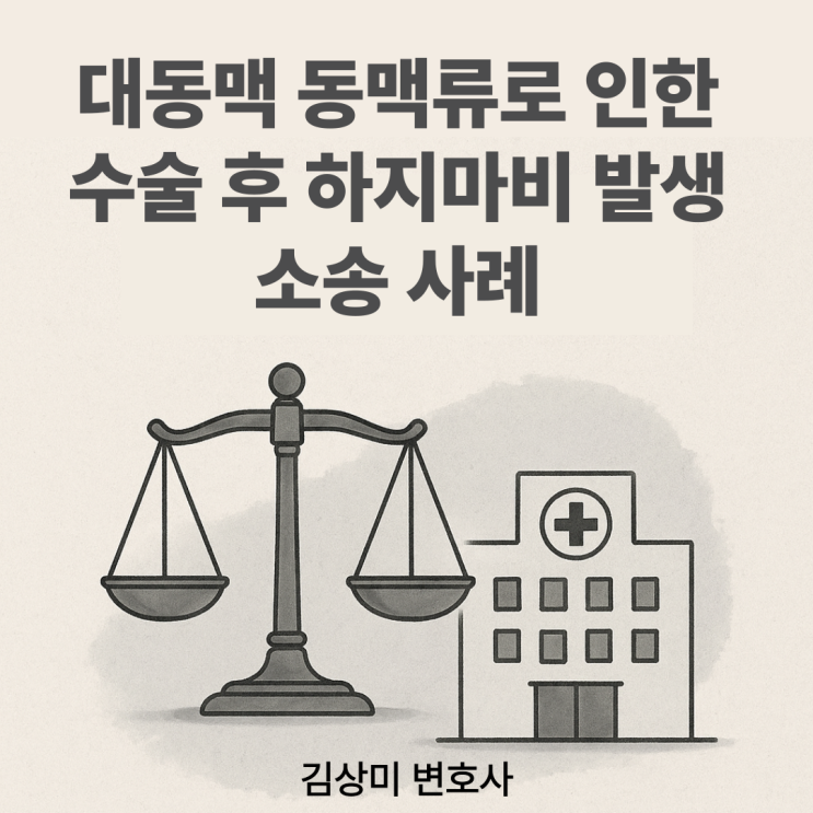  [부산/울산/경남 의료전문변호사] 대동맥 수술 후 하지마비 발생… 병원의 과실 인정된 소송 사례