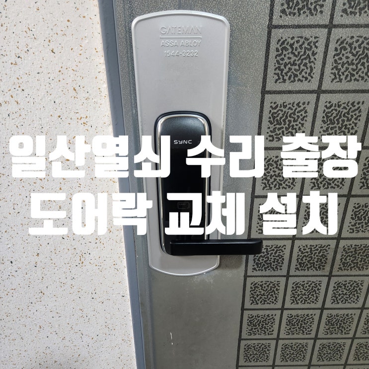  일산열쇠 수리 출장 중산동 중산마을10단지 도어락 교체 설치 사례