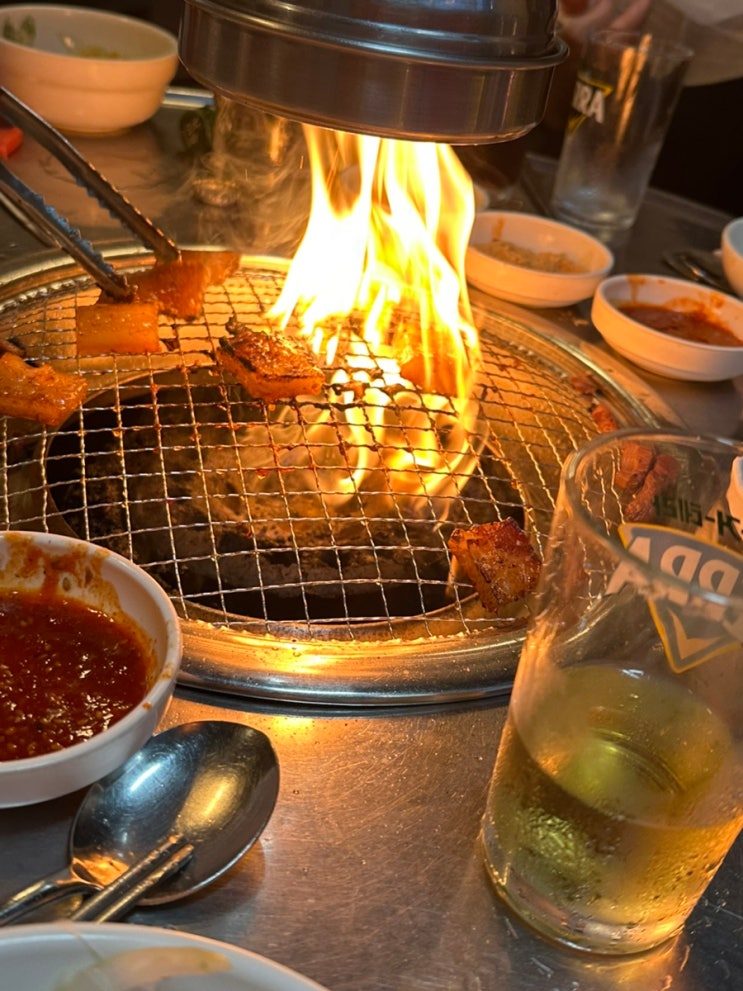  울산 연탄구이 ‘향토 구공탄 구이’ 갈매기살,돼지껍데기