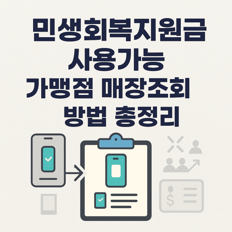  민생회복지원금 사용가능 가맹점 매장조회 방법 총정리