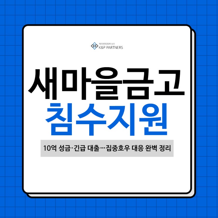 <b>새마을금고</b>중앙회, 집중호우... 성금 기탁 및 긴급 <b>금융 지원</b> 실시