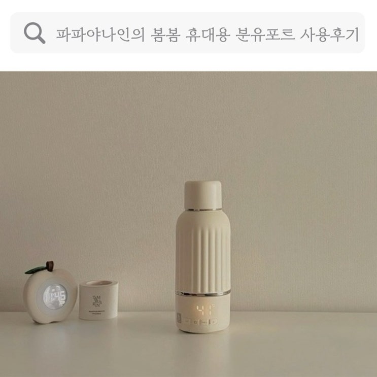  휴대용분유포트, 출산준비물 선물 추천 파파야나인의 봄봄 휴대용 분유포트 사용 후기